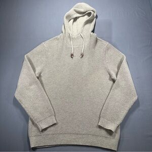 Marine Layer Moore Cowl Neck Hood Knit Pullover Sweater - Mens Large
